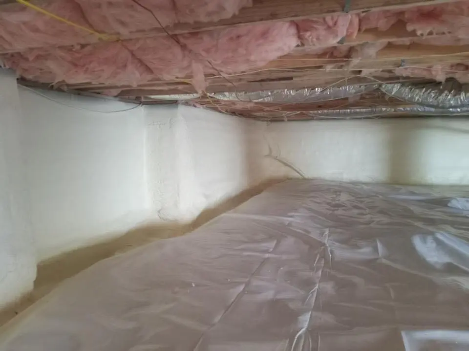 Crawl space encapsulation with closed-cell spray foam for Metal Roof Coating in Rushville